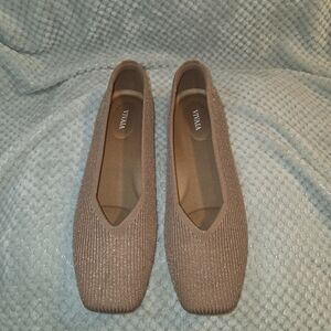 Vivaia Tan Bronze Margot 2.0 Ballet Flats Size EU 41.5 US 10.5